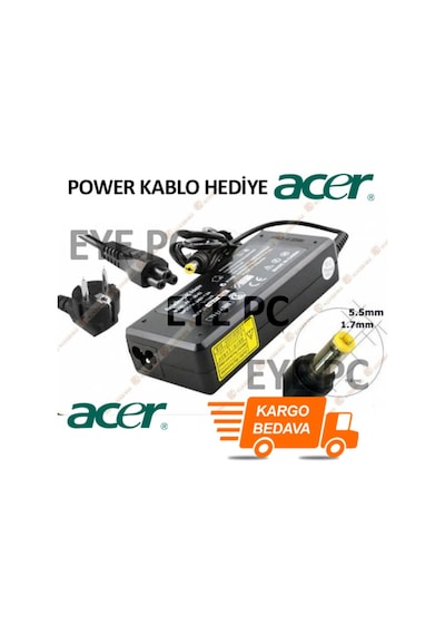 Acer Travelmate 5Xx Serisi Ile Uyumlu Laptop Şarj Aleti Adaptör