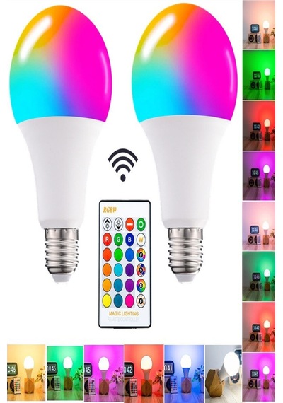 Calido Rgb 10 Wat Led Uzaktan Kumandalı Renkli Foksiyonlu Renkli Ampul Lümen E27 Duy Işık Beyaz