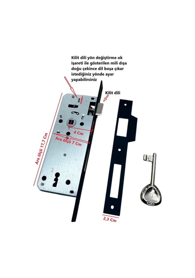 Özen Handles Mat Siyah İç Kapı Gömme Wc Banyo Kilit 40/90/23 Kare 40 Mm 1 Adet
