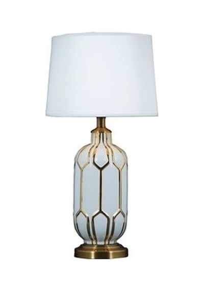 Vitale Leitmotiv Beyaz Abajur Ay.vtl-0010 Altın - Beyaz