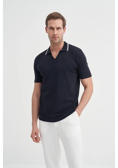 Cazador Triko Lacivert Erkek Polo Yaka T-shirt 3037 Lacivert