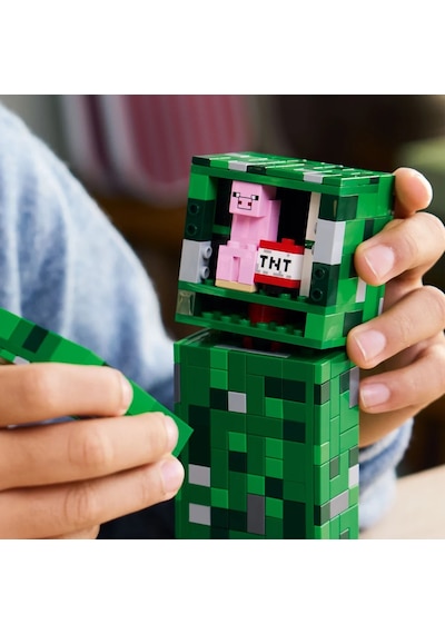 LEGO® Minecraft® Creeper™ 21276 - 10 Yaş ve Üzeri Çocuklar için Video Oyunu Temalı Aksiyon Figürü İçeren Yaratıcı Oyuncak Yapım Seti(665P)