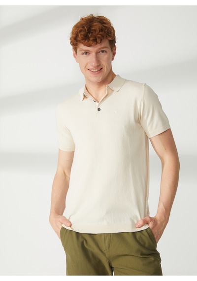 Fred Mello Polo Yaka Slim Fit Taş Erkek Kazak Fm23s07mastone