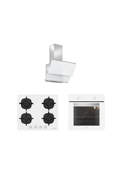 Silverline BO6501W01 - CS5427W01 - 3490 Oslo 60 Beyaz Ankastre Set