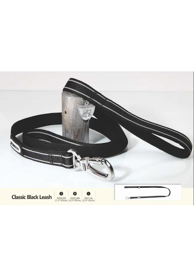 Köpek Gezdirme Tasması Gece Parlayan Siyah 1.3 Cm.X152 Cm. Siyah