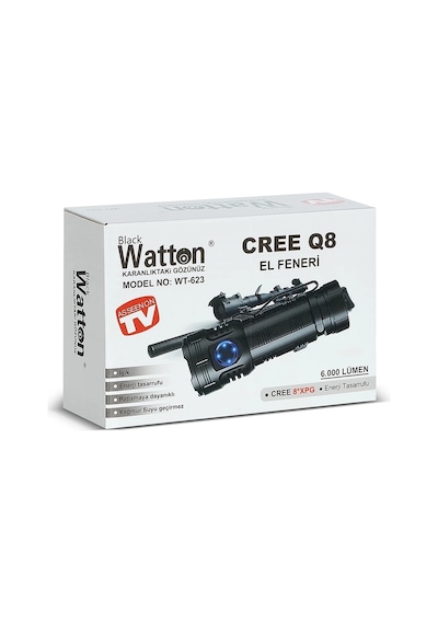 Cree Q8- Xpg 8+1 Led Şarjlı El Feneri Wt-623 Asorti