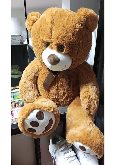 Peluş 100 Cm Patili Sevimli Kahverengi Ayı Uyku Arkadaşı Çok Renkli