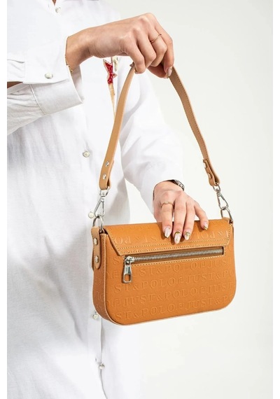 Just Polo Kadın Kabartma Desenli El Ve Omuz Çantası Taba 82204603
