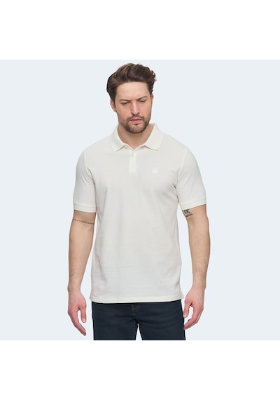 Lumberjack 5M MB CT953 POLO T SH 5FX Erkek  Kırık Beyaz Tişört