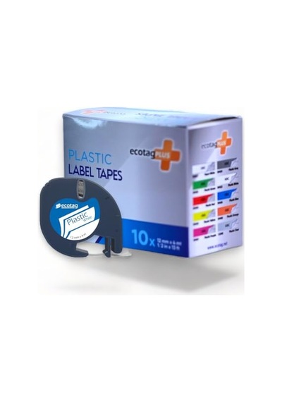 Dymo Letratag Etiket Muadili 12 Mm X 4 Mt Plastik Beyaz 10 Lu Paket Genel