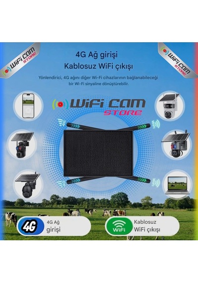 Sim Kartlı Solar Router 4g İnternet Ve Geniş Wifi Ağı