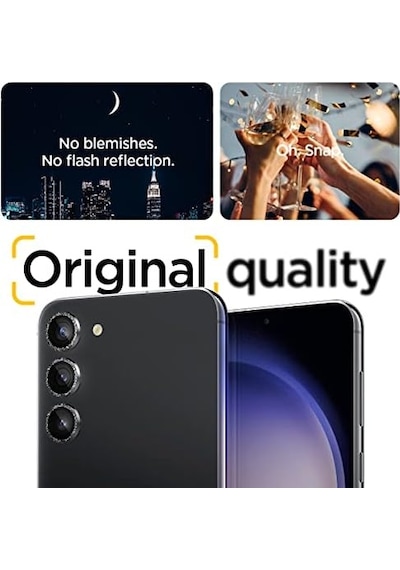 Galaxy S23 Plus / S23 İle Uyumlu Kamera Lens Camı Koruyucu Kolay Kurulum Glas.tr Ez Fit Optik Pro Glitter - Agl06109