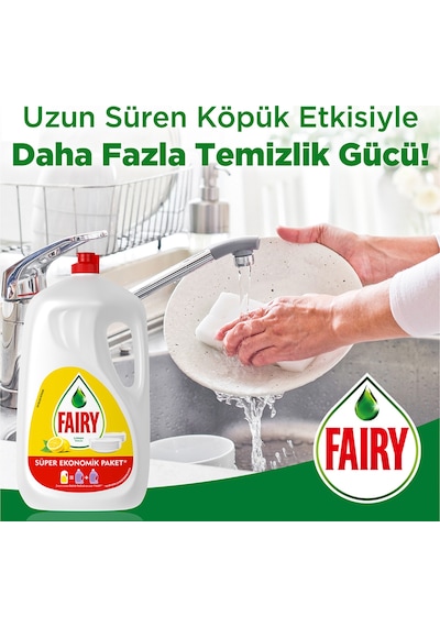 Fairy Limon Kokulu Sıvı Bulaşık Deterjanı 3 x 2600 ML