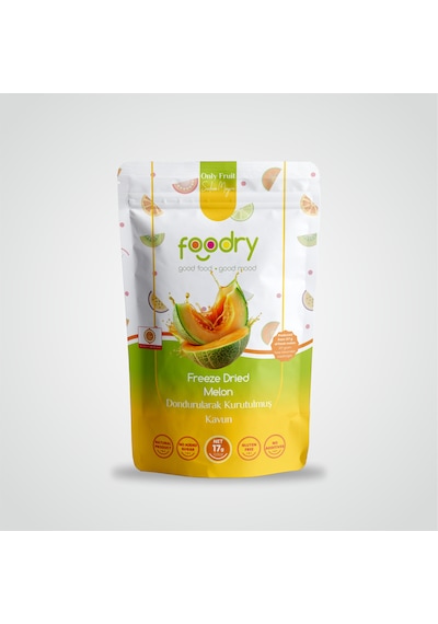 Freeze-dry Kavun Freeze Dried Melon Dondurularak Kurutulmuş Meyve Kurusu 17g 17 G