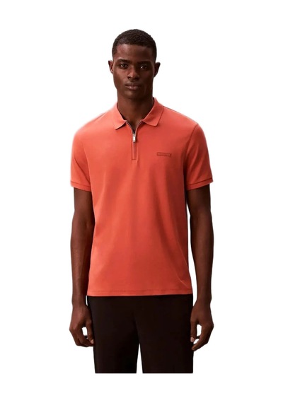 Calvin Klein Lv04le255g Ss Slim Supima Erkek Polo Tişört Turuncu