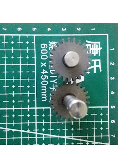 25mm Metal Dişli Çifti (7mm Çaplı Mile Setskurla Sabitlenmiş)