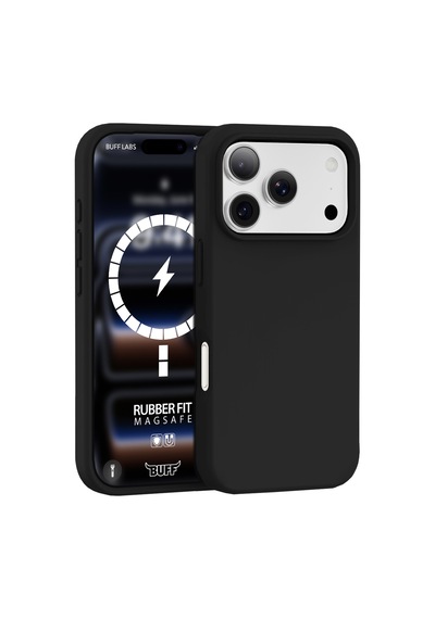 Buff Apple iPhone Uyumlu 18 Pro /17 Pro Magsafe Rubber Fit Kılıf Black Siyah