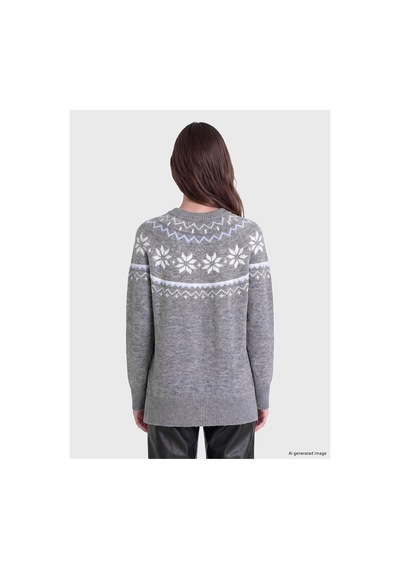 LC Waikiki Alıta Cıty Farkıyla Lcw Modest Gri Triko Desenli Oval Yaka Kadın Kazak Gri - 931687395 Gri LC Waikiki Alıta Cıty Farkıyla Lcw Modest Gri Triko Desenli Oval Yaka Kadın Kazak Gri - 931687395 Gri