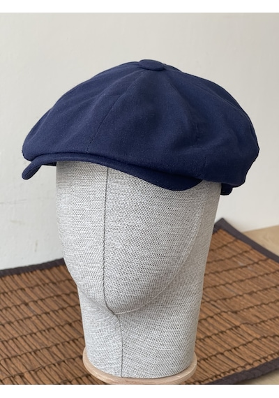 Aida Jewelss Yazlık Keten Peaky Blinders Kasket Dökümlü Astarlı Arkası Lastikli Kasket Şapka Lacivert