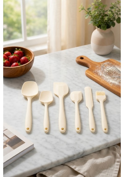 6'lı Beyaz Silikon Spatula Seti Isıya Dayanıklı Silikon Mutfak Gereçleri Hamur Kazıyıcı, Pasta Spatulası Ve Silikon Fırça Yapışmaz Tencere Tava Uyumlu Beyaz Beyaz 6'lı Beyaz Silikon Spatula Seti Isıya Dayanıklı Silikon Mutfak Gereçleri Hamur Kazıyıcı, Pasta Spatulası Ve Silikon Fırça Yapışmaz Tencere Tava Uyumlu Beyaz Beyaz