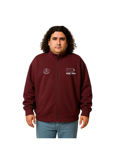 Erkek Büyük Beden 122-158 Kilo Arası İçin Uygun Pamuklu Geniş Kalıp Dik Yaka Fermuarlı Sweat Mont Bordo Erkek Büyük Beden 122-158 Kilo Arası İçin Uygun Pamuklu Geniş Kalıp Dik Yaka Fermuarlı Sweat Mont Bordo
