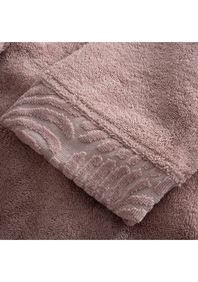 Fiorina Maison Serisi Kadın Bornoz Pudra, Oeko Tex Standard 100 Sertifikalı %100 Ege Pamuğu, Dokuma 420 Gsm