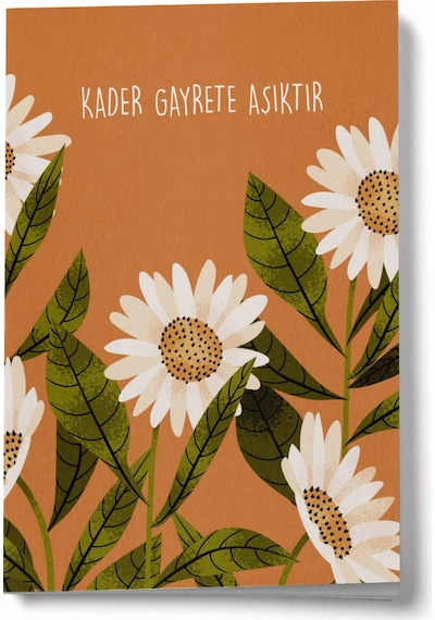 Kader Gayrete Aşıktır Mini Defter Çok Renkli