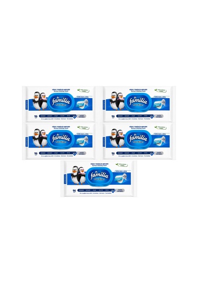 Familia Yüzey Temizlik Havlusu Maxi Hijyen 5 Li Set 480 Yaprak Beyaz Dokulu