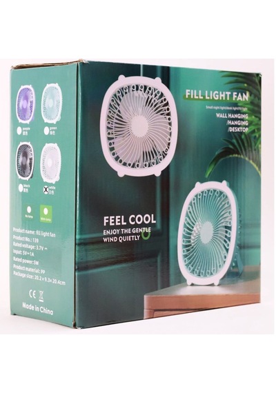 Xtechnx Xtechn021882 Powermaster Pm-21882 Usb Şarjlı Masaüstü 2 Tip Led Işık - 3 Kademe Fan Vantilatör Kod:21882