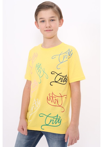 Toontoy Kids Toontoy Erkek Çocuk Tnty Nakışlı Ve Baskılı Tişört Sarı