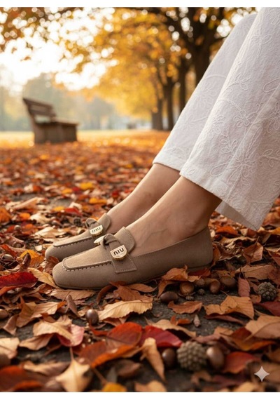 Aska Shoes Shoes Günlük Tokalı Babet 2025aska002 Vizon
