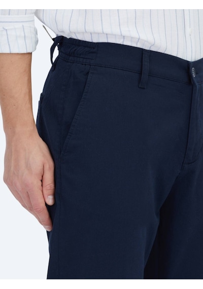 Kip Lacivert Düz Dokuma Jogging Fit Casual Pamuk Karışımlı Pantolon