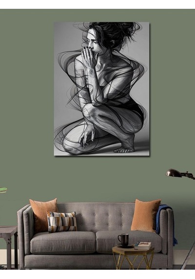 Kanvas Tablo Çaresiz Kadın 50cmx70cm