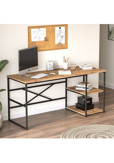 Atlantis 120cm Metal Çalışma Masası Atl28-a Çam Çam