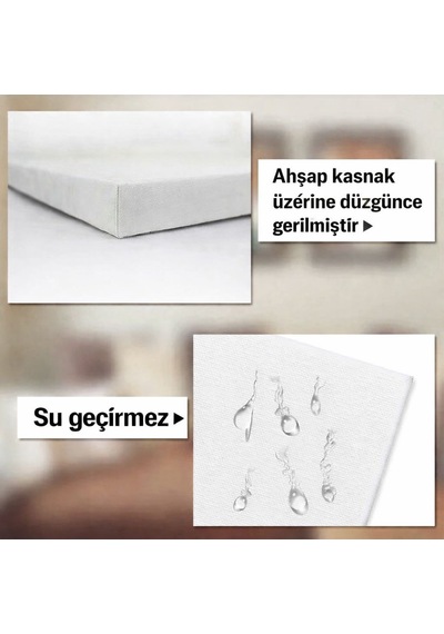 Beyaz Zambak Çiçekli Kanvas Tablo