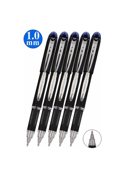 Mavi İmza Kalemi 5 Adet Uniball Jetstream 1.0 Mm Pilot Kalem Sx-210 Hızlı Yazı Kalemi Roller Uçlu Likit Mürekkepli