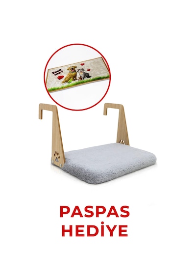 Gobypet Peluş Kalorifer Petek Radyatör Yatağı Geniş Kedi Köpek Kalorifer Yatağı + Paspas
