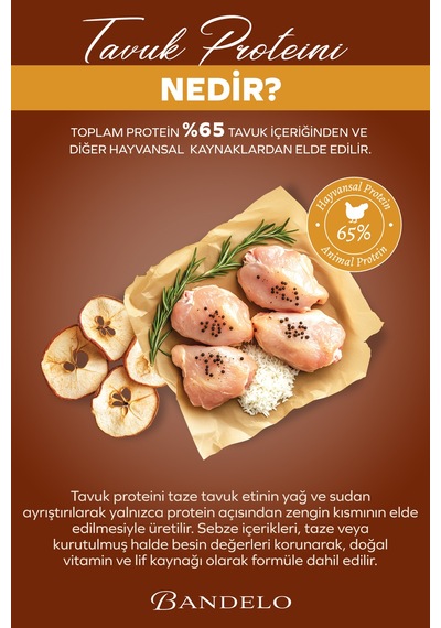 Bandelo Tavuklu Sebzeli Yetişkin Kuru Kedi Maması 750gr - Parlak Tüy Ve Koku Önleyici Etkili