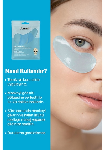 Dermokil Kolajen & Hyaluronik Asit Hidrojel Patch Göz Altı Maskesi