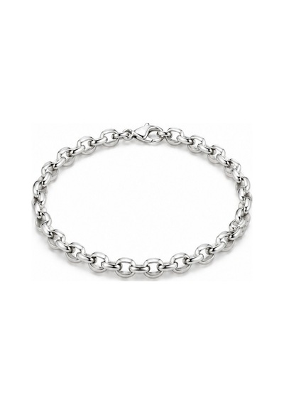 Balenbi Jewelry Kararmaz Çelik Kalın Zincir Model Gümüş Renk Kadın Bileklik 1113