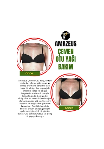 Amazeus Çemen Otu Yağı 2'li %100 Saf Ve Doğal Besleyici Etki 2 20 Ml / 0.7 Fl Oz Avantajlı Ürün
