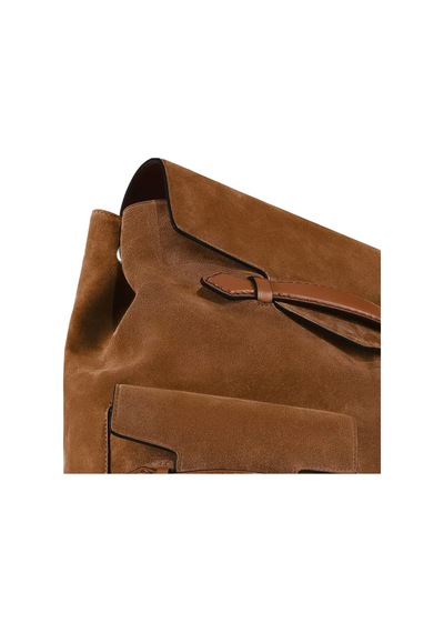 Montblanc Envelope Süet Deri Sırt Çantası 221670 Kahverengi