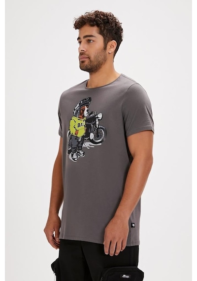 Bad Bear Fave T-Shırt Asphalt Erkek Tişört K.Gri S-Xxl 001