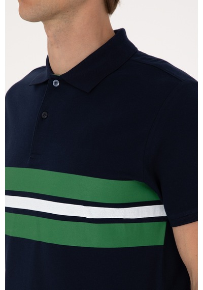 U.S. Polo Assn. Erkek Regular Fit Lacivert Polo Yaka Tişört 50306808-VR033