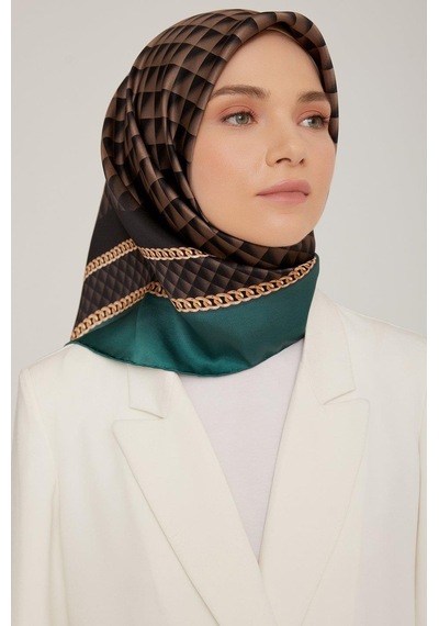 Armine İpek Eşarp Nostalji - 8834-55 Koyu Yeşil Twill KOYU YEŞİL