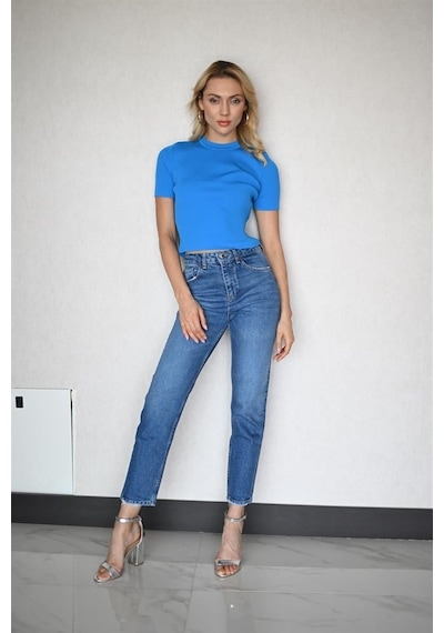 Mom Jean Premium Mavi-mavi Mavi