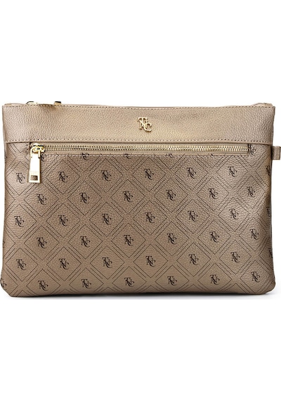 Tamer Tanca Kadın Suni Deri Altın Desen Clutch Çanta 743 2337 Bn Cnt Sk25-26 Altın Gfrj Altın
