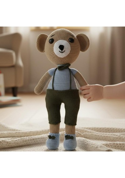 El Yapımı Amigurumi Oyuncak Ayı Çok Renkli