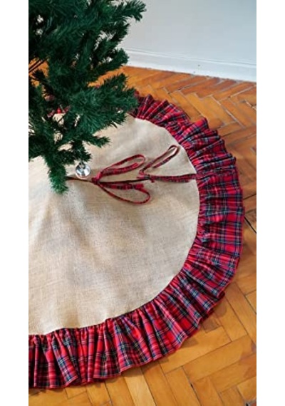 Ayrex Yılbaşı Çam Ağacı Örtüsü, Ekose 90cm V0002124 Diğer