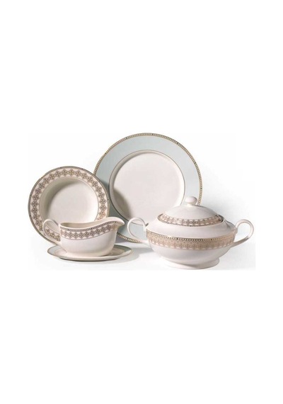 Korkmaz Bone Porselen Yemek Takımı A8176 Imperial 92 Parça